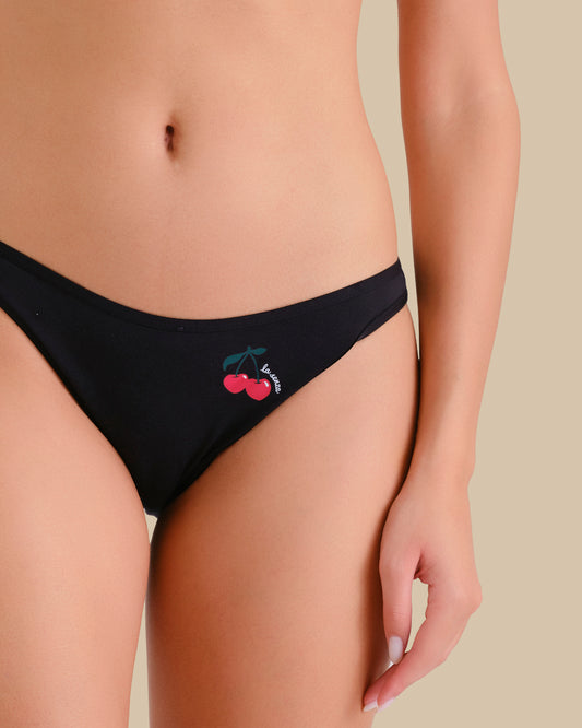 RX BIKINI AO COTTON GRAPHIC BODY SMOULDER BLACK / M