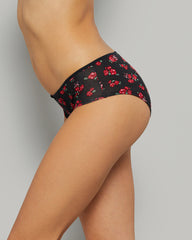 LA SENZA HIPSTER PRINTED TRENDY ULTRASOFT PANTIES WITH A BOW QT6O / S