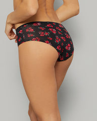 LA SENZA HIPSTER PRINTED TRENDY ULTRASOFT PANTIES WITH A BOW QT6O / S