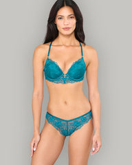 LA SENZA DIVA MINI CHEEKY HIGH-LEG WITH BACK CHARM DETAIL TEAL / S