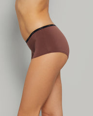 ESSENTIALS BOYSHORT COTTON SKINNY LOGO Brown / S