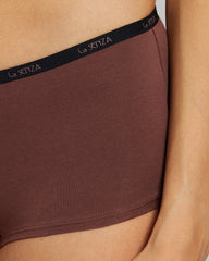 ESSENTIALS BOYSHORT COTTON SKINNY LOGO Brown / S