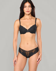 LA SENZA DIVA V-FRONT CHEEKY WITH FABLE LACE BLACK / S