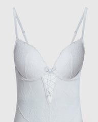 La Senza Lightly Lined Lace Bodysuit Ivory / M