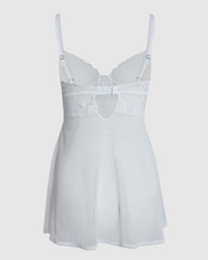 La Senza Unlined Balconette Babydoll With A Bow Ivory / M