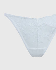 La Senza High Leg Tie Up Thong Ivory / M