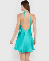 La Senza Sexy Unlined Sleep Satin Slip Teal / M
