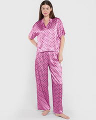 La Senza Sleep Unlined Printed Satin Drawstring Pant Multicolor / M