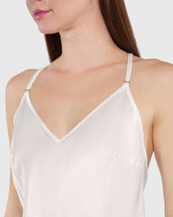 La Senza Unlined Sexy Sleep Satin Slip Ivory / M
