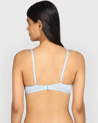 La Senza Remix Lightly Lined Demi Cotton Bra SUBDUED BLUE / 34B