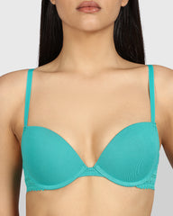 La Senza Remix Pushup Plunge Bra AQUATIC AWE / 34B