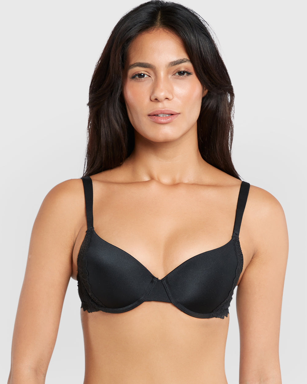 La Senza Obvious Lightly Lined Full Coverage Bra Black / 34B