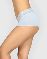 La Senza Remix Trendy Cotton Boyshort Panties SUBDUED BLUE / M