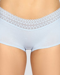 La Senza Remix Trendy Cotton Boyshort Panties SUBDUED BLUE / M