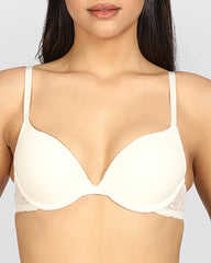 La Senza Obsession Plunge Bra  Light Push Up Micro PEARLED IVORY / 34B
