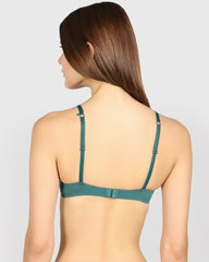 La Senza Light Pushup Plunge Bra Dark Green / 34B