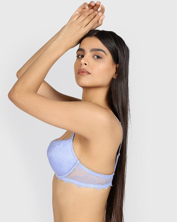 La Senza Beyond Sexy Plunge Gel Padding Bra PERIWINKLE DREAM / 34B