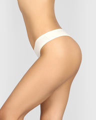 La Senza Remix Cotton Thong PEARLED IVORY / M