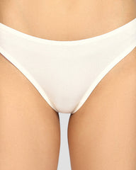 La Senza Remix Cotton Thong PEARLED IVORY / M