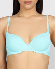 La Senza Remix Lightly Lined Demi Cotton Bra AQUA SPLASH / 34B