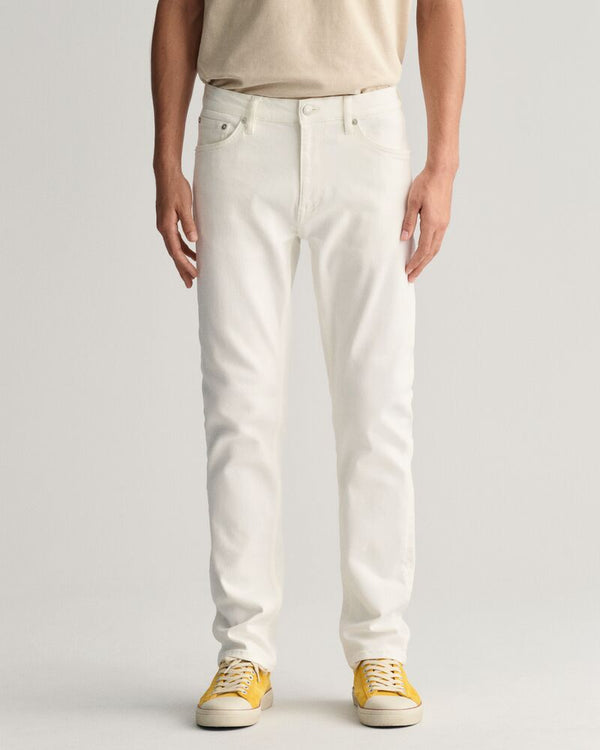 Regular Fit White Jeans