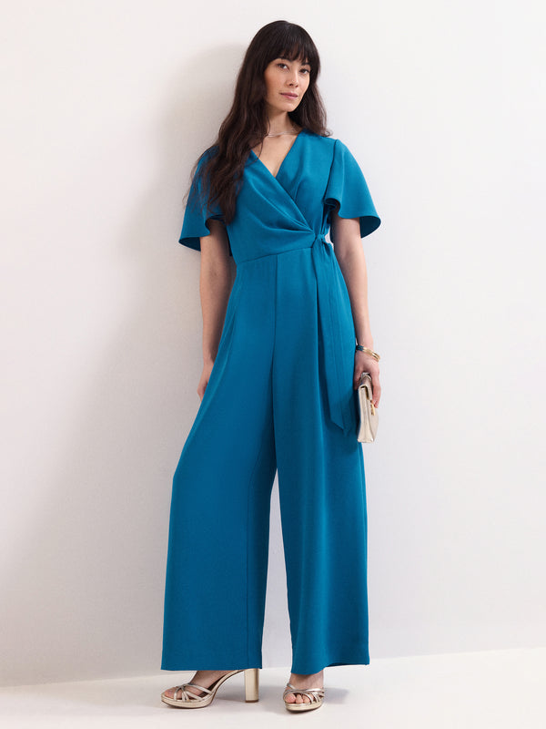 Phase Eight Julissa Blue Wide Leg Jumpsuit