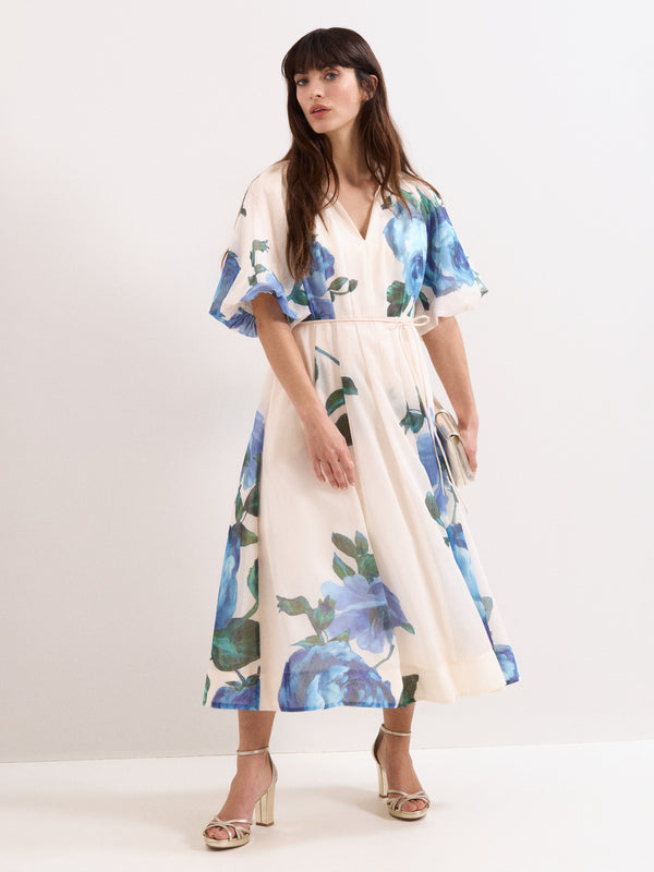 Phase Eight Adeline Cream Floral Midi Dress
