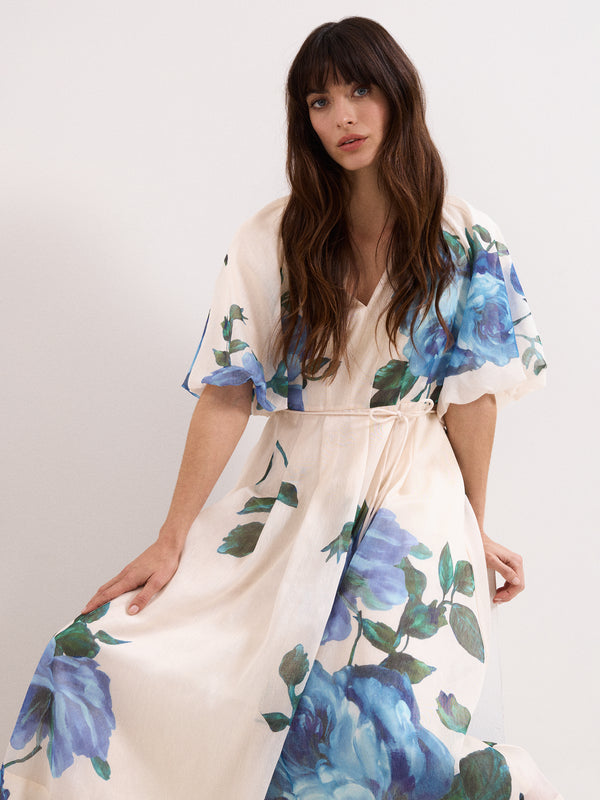 Phase Eight Adeline Cream Floral Midi Dress