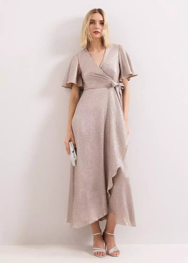 Phase Eight Julissa Gold Shimmer Maxi Dress
