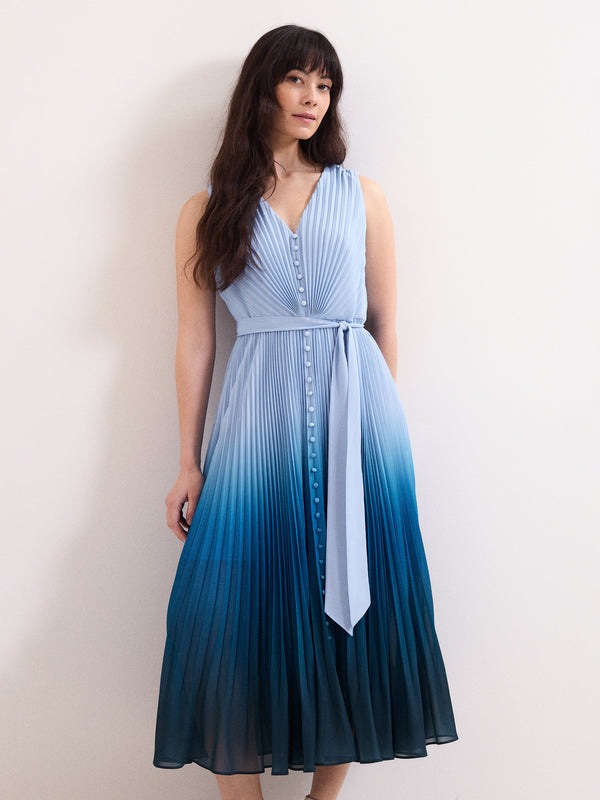 Phase Eight Mira Blue Ombre Sleeveless Dress