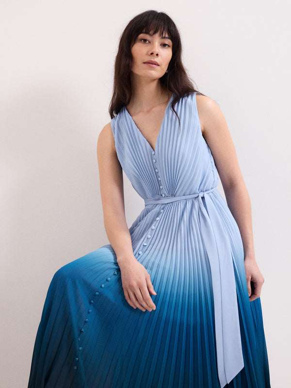 Phase Eight Mira Blue Ombre Sleeveless Dress