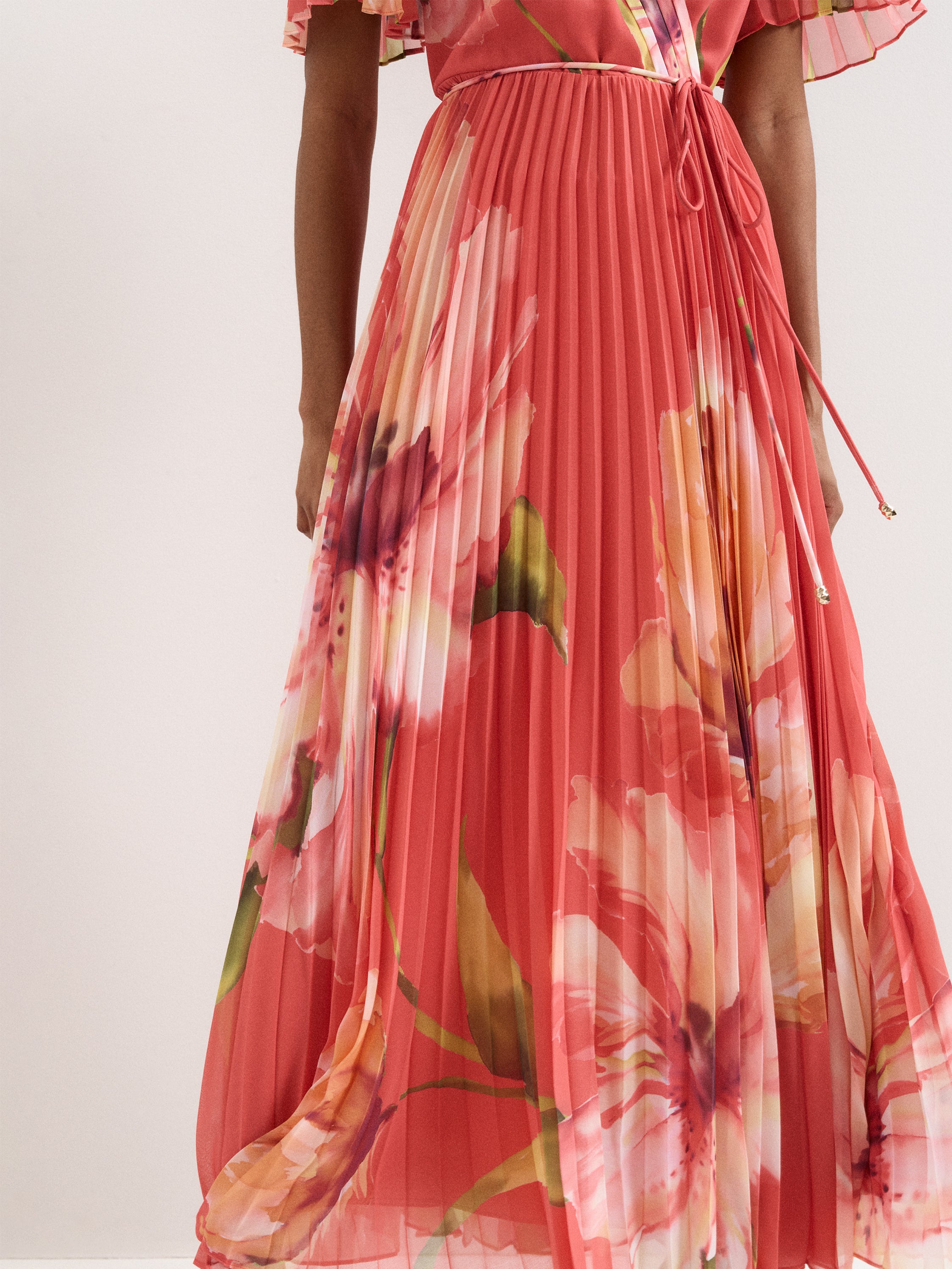 Phase Eight Abigail Pleated Print Maxi Dress
