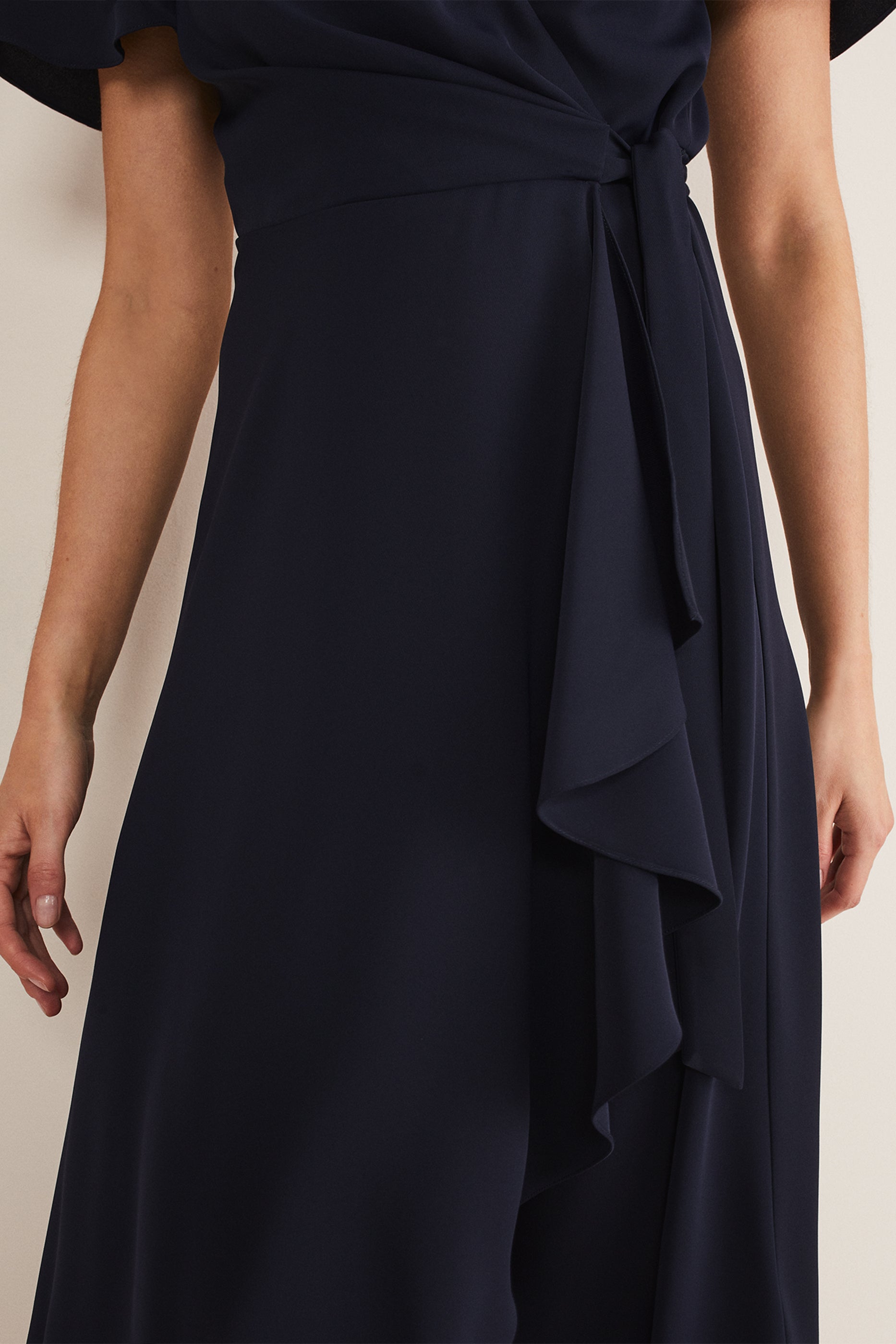 Phase Eight Julissa Navy Frill Wrap Dress