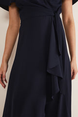 Phase Eight Julissa Navy Frill Wrap Dress