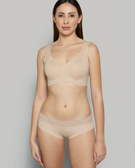 WN PT TMB COV SOLID WT LACE BAND ROSETAN / S