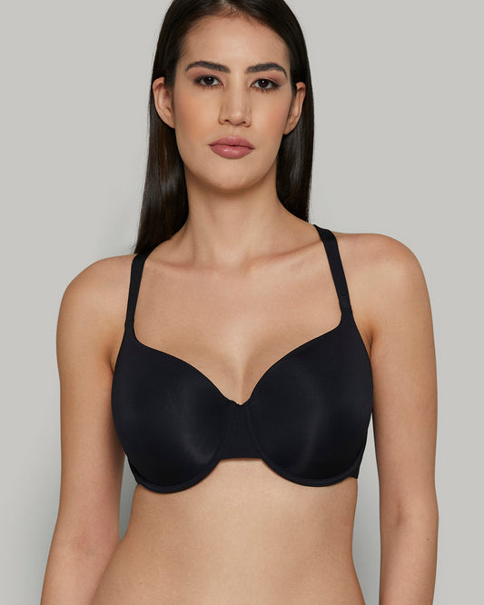 LA SENZA SOLID LIGHTLY LINED BLACK BRA 4007 / 34D