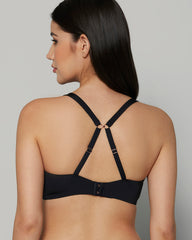 LA SENZA SOLID LIGHTLY LINED BLACK BRA 4007 / 34D
