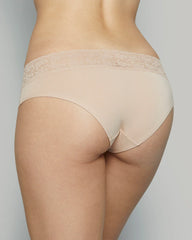La Senza Beige Solid Lace Band Panties