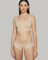 CROP TOP W/ removable pad LATTE / S