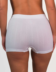 Isla & Evie Trendy Boyshort Panties White / MED