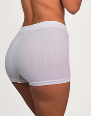 Isla & Evie Trendy Boyshort Panties White / MED