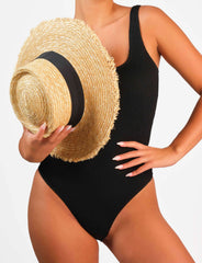 South Beach Straw Boater With Beige / S/M