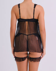 Polka Dot Frill Wired Babydoll POLKA DOT / MED