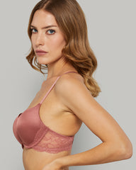 Solid with lace wings Brown / 34B