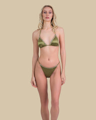 Isla & Evie Embellished Triangle Bikini Top