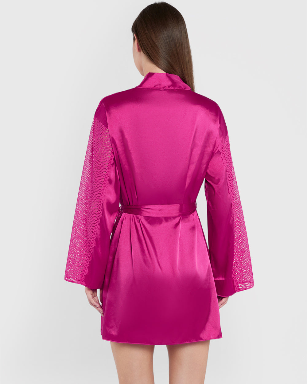 Isla & Evie Sleep Unlined Short Robe Pink / M
