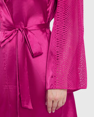 Isla & Evie Sleep Unlined Short Robe Pink / M
