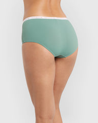 Isla & Evie Trendy Unlined Boyshort Panty Green / M