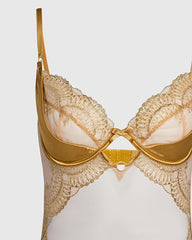 Isla & Evie Sleep Unlined Bodysuit Gold / M