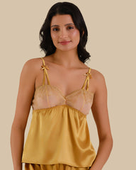 GOLDEN NIGHTS CAMI TOPS GOLD-LSI / S